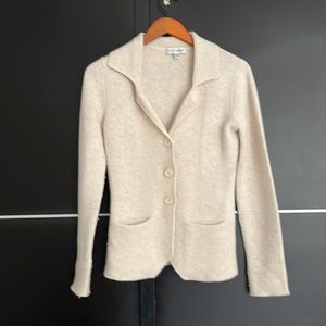 Neiman Marcus 100% Cashmere Cardigan Cream/Beige Size S